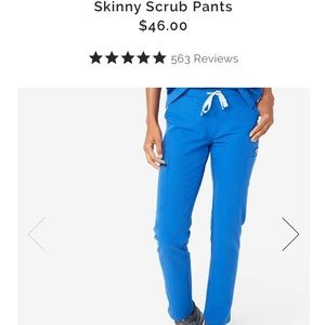 FIGS yola skinny scrub pant royal blue